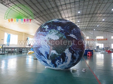 2m Inflatable Earth Helium Balloon Nine Planets Balloon For Decoration
