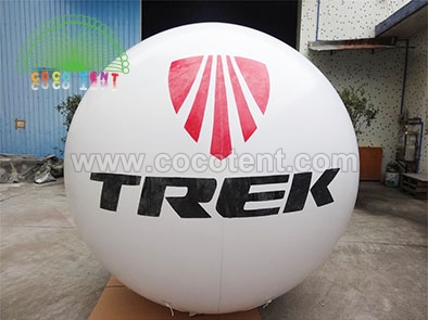 2m White Inflatable helium balloon with customized logo for advertising