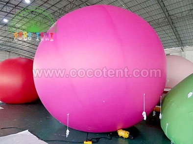 Factory direct selling inflatable solid pink globe helium balloon for advertising decoration