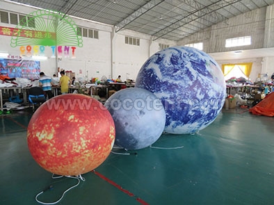 Giant inflatable sun moon globes Earth globes PVC inflatable nine planet balloon for advertising