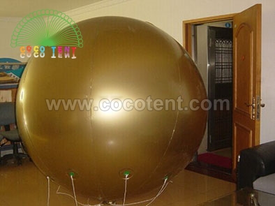 Sphere Shape Gold Inflatable Helium Balloon PVC Solid Color Inflatable Giant Balloon For Decor