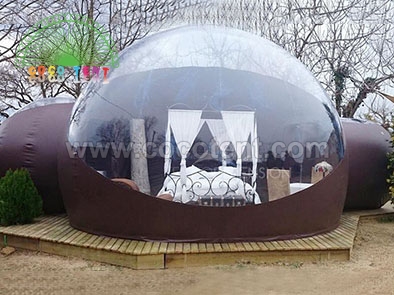 Commercial Grade Durable Inflatable Bubble Tent with Tunnels and Two Rooms for Outdoor Camping