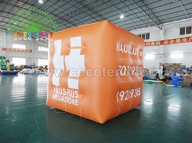 Custom double layer PVC inflatable square helium balloon Cube balloon