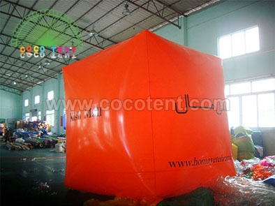 Durable square cube PVC advertising inflatable helium balloon for sale