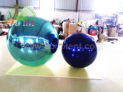 1m 2m 3m colorfull newly light blue decoration inflatable mirror ball