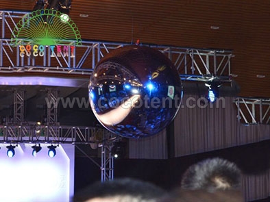 Silver PVC inflatable mirror ball Disco shining decoration mirror balloon