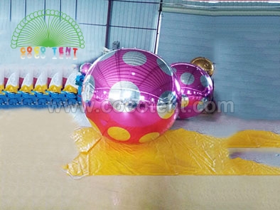 Full Printing Inflatable Pink Mirror Balloon Decoration Miroor Ball