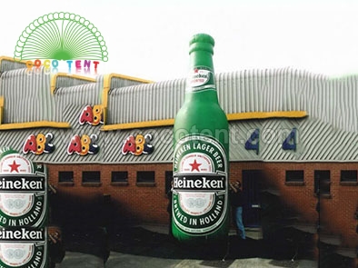 Inflatable beer bottle for bar pub promotion or advertising