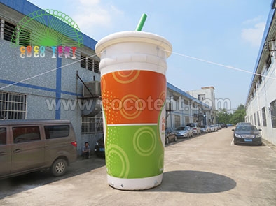 4mH Customized Inflatable Coffee Cup Can Bottle