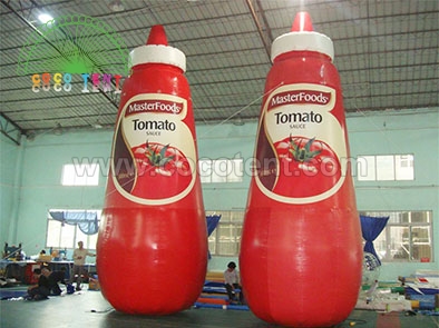 Inflatable Ketchup tomato sauce bottle for promotion advertising