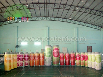 Customized Inflatable Can Bottles Box With Different Size And Color