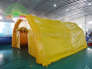 Yellow Outdoor Air Sealed Inflatable PVC Shelter Arch Tent