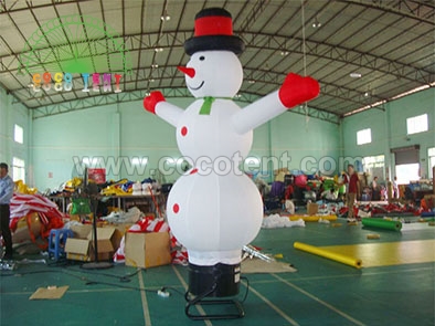 Inflatable snowman air dancer