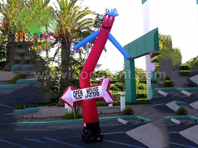 Inflatable advertising sky dancer indicate placards air tube