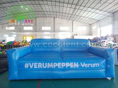 Giant Air Filled Blue Inflatable Sofa Bed Inflatable Chair