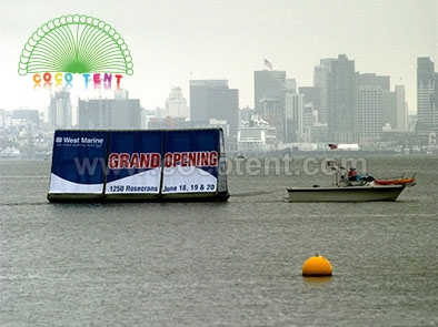 Outdoor Giant inflatable water floating billboard advertising billboard