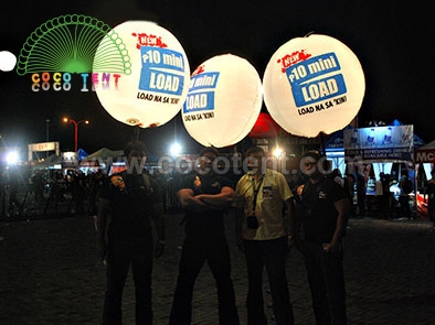 Advertising led lighted inflatable walking balloon for events