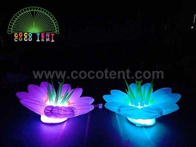 Inflatable lighting flower lily RGB color lights for party stage events decor