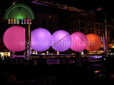 Inflatable lighting balloon for decoration for hang