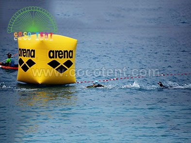 Advertising Inflatable Square Cube Shape Water Swimming Buoy