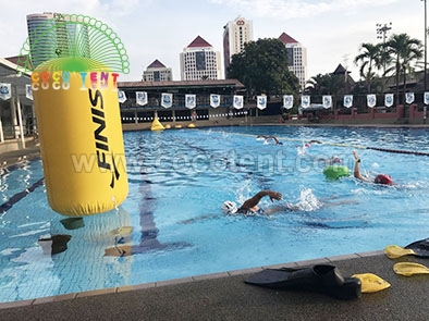 Inflatable water floating race maker buoy for swimming pool sports