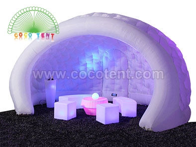 White Inflatable Luna Air Structure with Lighting