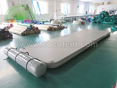 Grey Inflatable Gym Mat Track Inflatable Cushion used for water