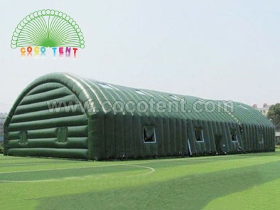 Giant green waterproof outdoor inflatable tent unsealed sport pvc tarpaulin