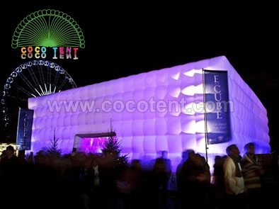 Commercial with Lighting Inflatable Exhibition Cube Tent