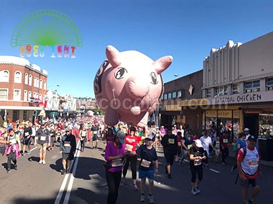 PVC Inflatable giant pig helium sky balloon for parade