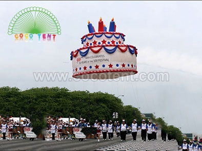 Inflatable birthday cake for promotion helium balloon