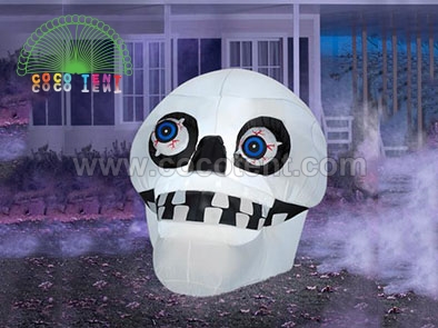 Inflatable Halloween skull for decoration