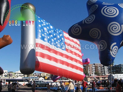 Big inflatable american flag parade balloon