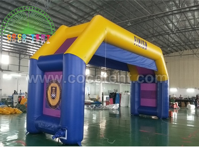 Inflatable arches gate for activity with two legs