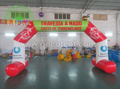 Inflatable water floating stand Arch for advertising promotion
