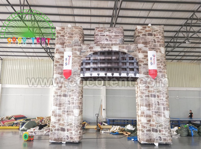 Medieval Road Race With Castle-Style Inflatable Arch Finish Line