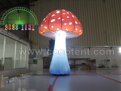 2M Inflatable Led Lighting Mushroom For Stage Party Decoration