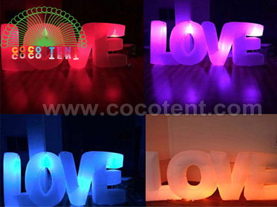 Inflatable Custom Lighting Letters For Wedding Party Decor