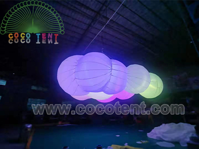 Custom Lighting Inflatable Cloud Stage Decoration Cloud