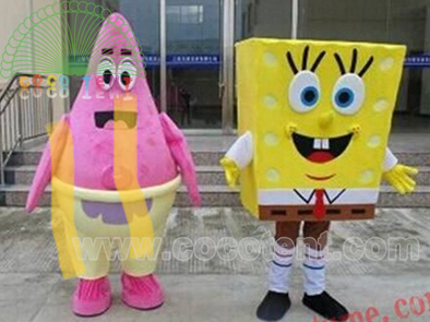 SpongeBob and Patrick Star Mascot Costume